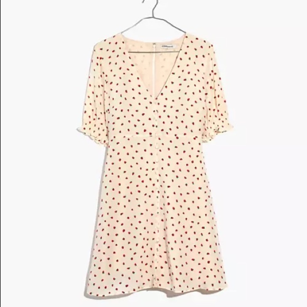 Madewell Silk Strawberry Sundress